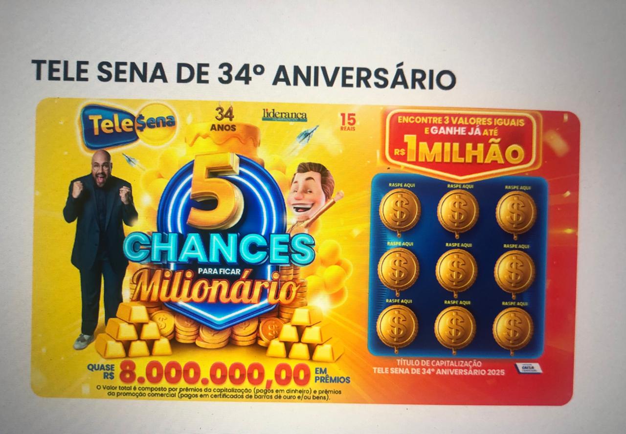 Resultado Tele Sena de 34ºAniversário 2025 - Edições Semanais - Confira ...